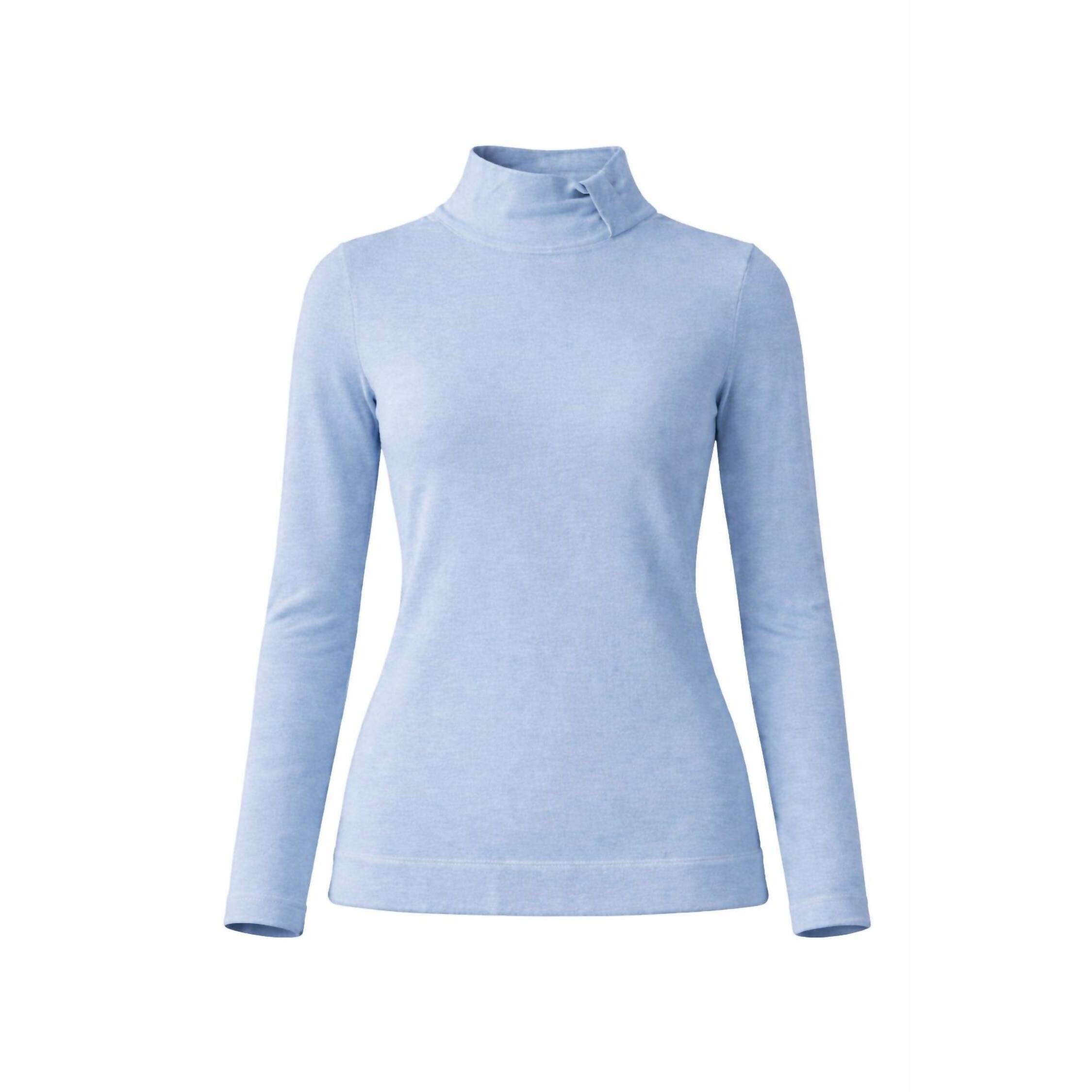 New J'envie/Eli Women's Notch Turtleneck Top In Sky